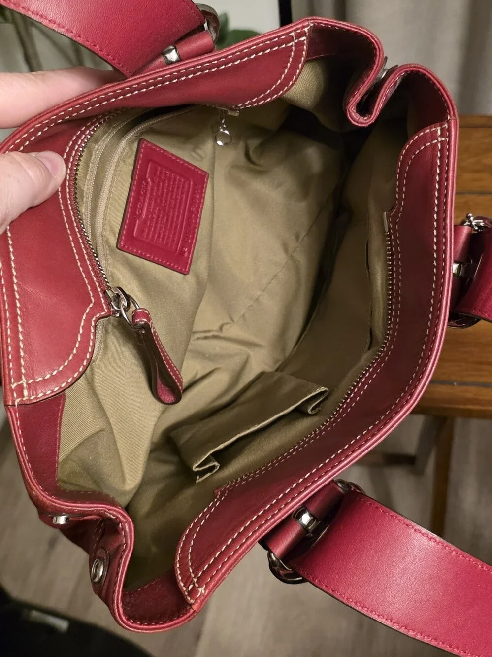 Coach Soho Red Leather Tote